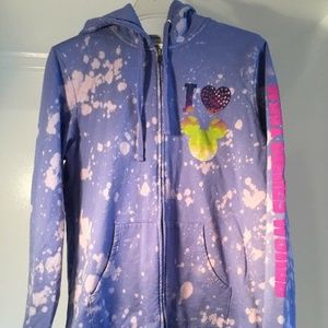 "I Love Mickey" Jeweled Full Zip Hoodie Jacket